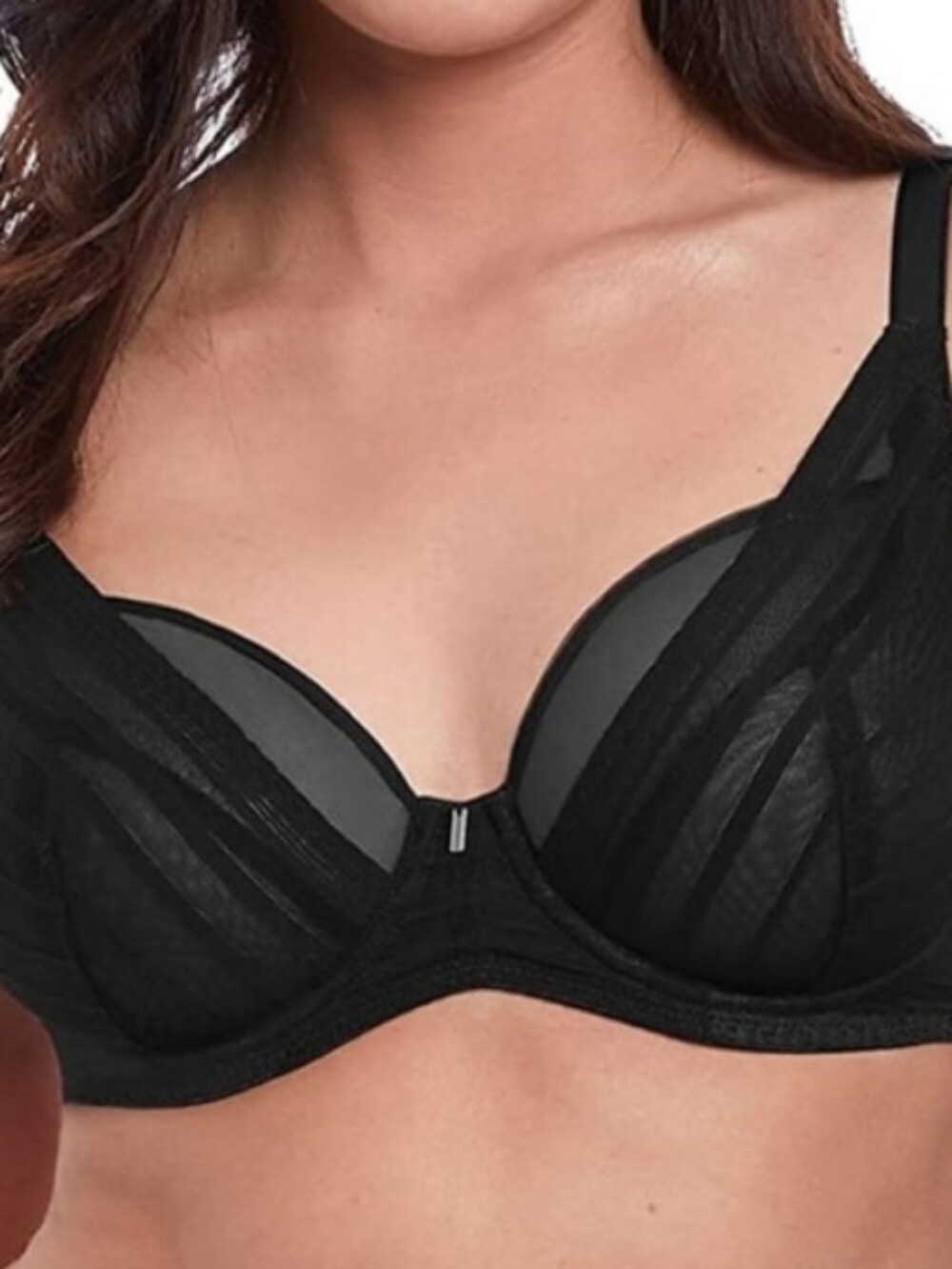Cameo High Apex Sheer Black Stripe Underwire Bra FREYA 38G